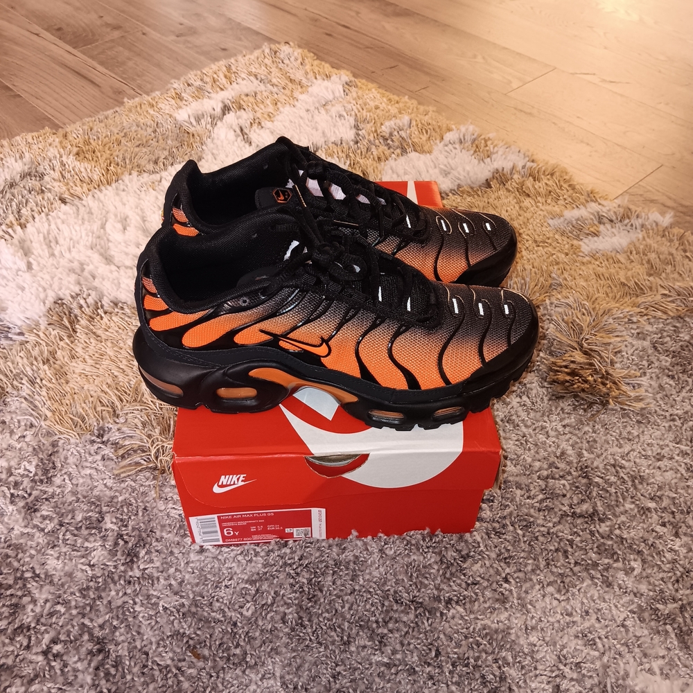 Nike Air Max Plus Black and Orange Sneakers